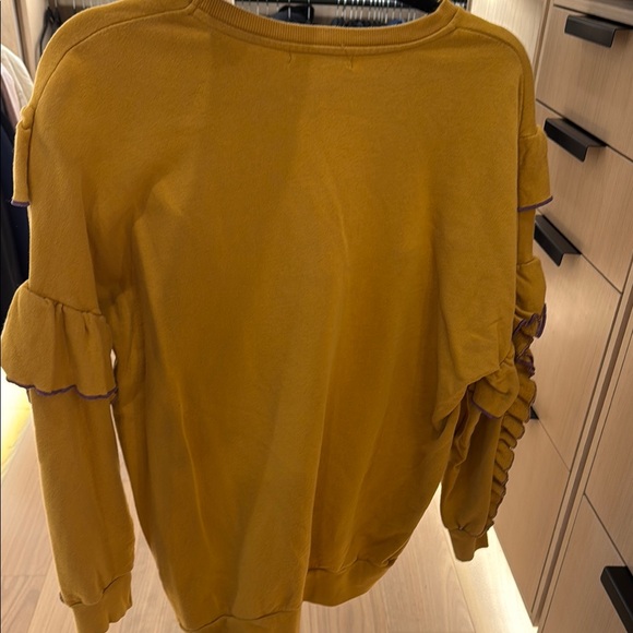 Yellow Ruffled Sweatshirt - Picture 4 of 6